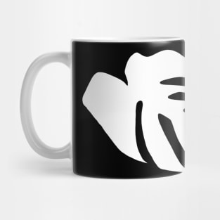 White Monstera Leaf Mug